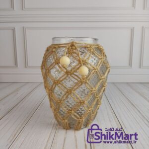 گلدان مکرومه مشجر