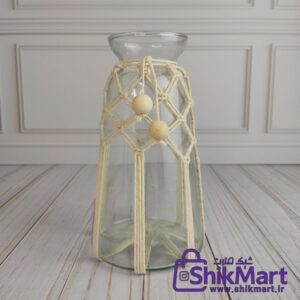 گلدان مکرومه استوانه