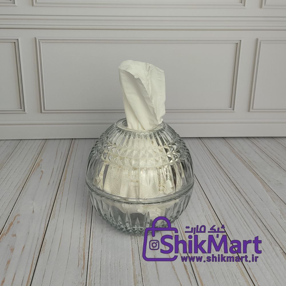 جا دستمال شیشه ای