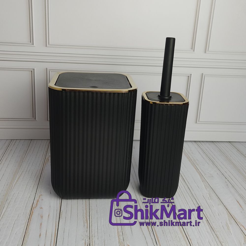 سطل و فرچه بادبزنی ۴گوش زبرا مشکی