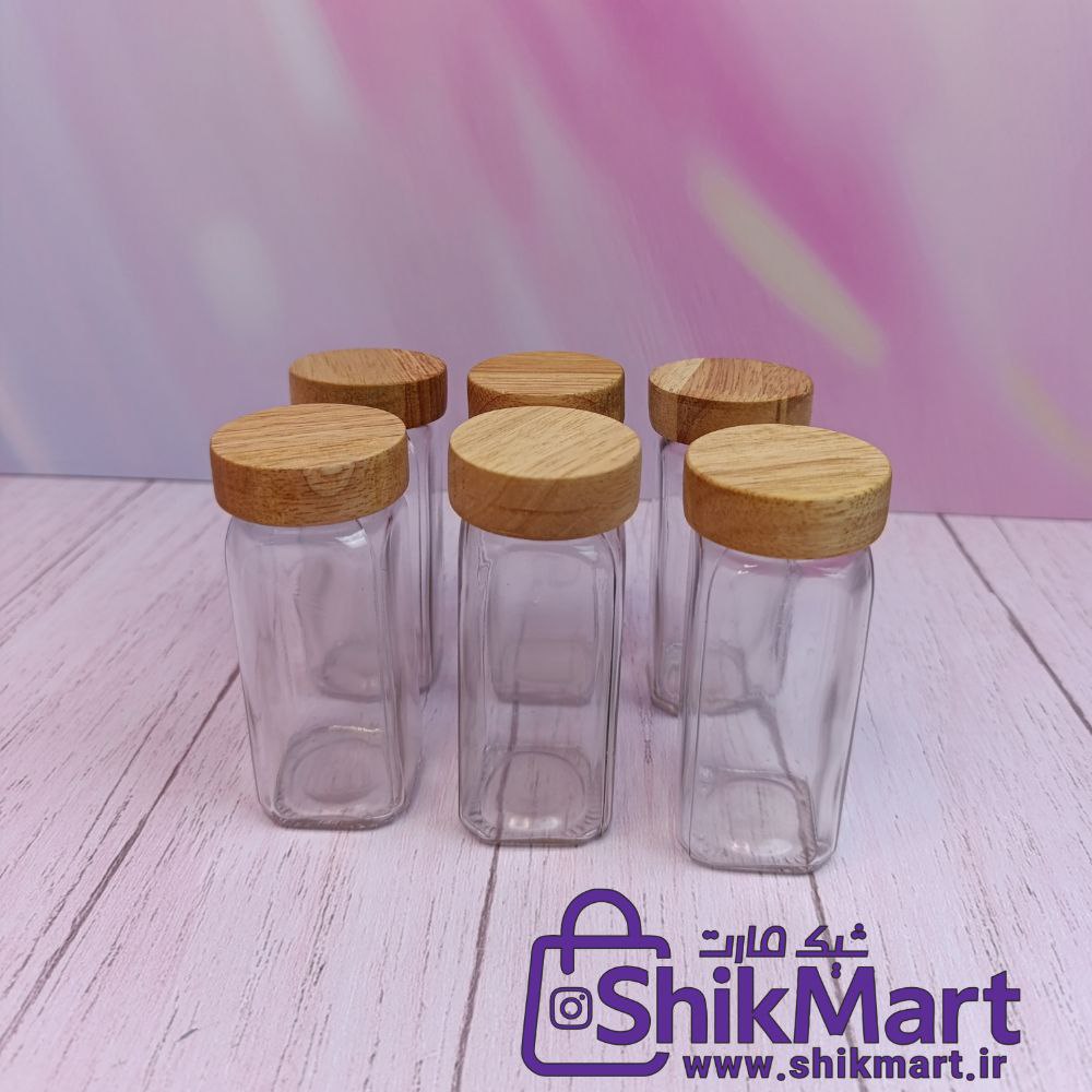 شیشه ادویه مکارتی درب چبی